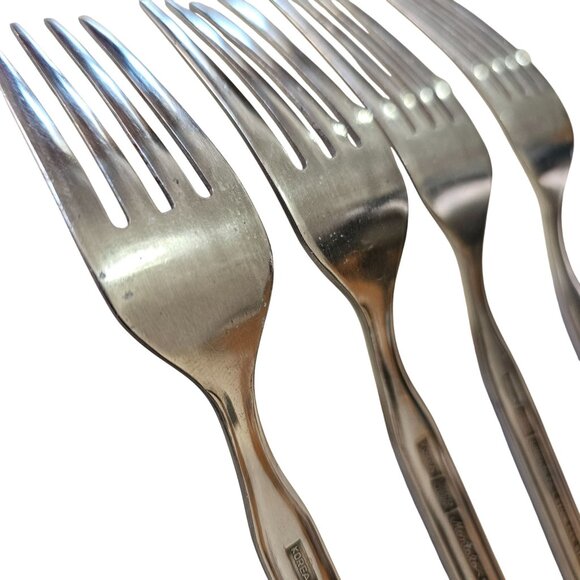 4 Ecko Eterna Montalo Fork 7.2" stainless 60s vtg midcentury mod butterfly retro - Picture 9 of 11